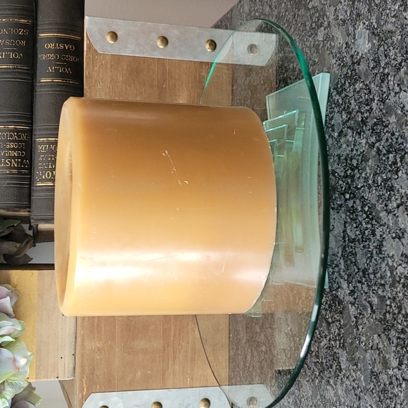 "Retired" Party-lite Art Deco Revival Style Glass Pedestal Plate